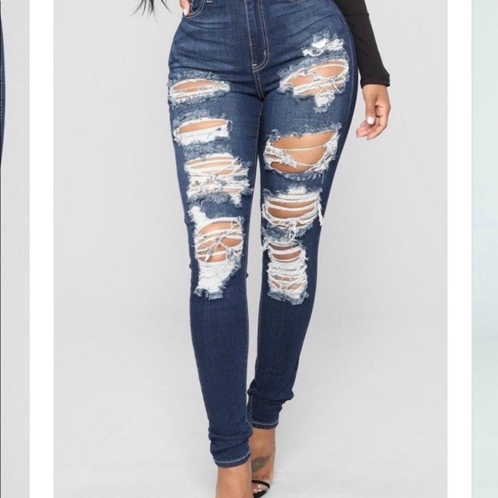 Distressed Denim Jeans